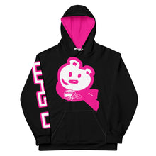 Load image into Gallery viewer, WASU Pink Polar Bear Hoodie (Black)