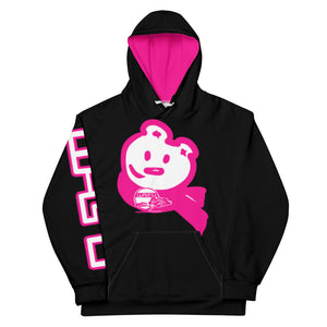 WASU Pink Polar Bear Hoodie (Black)