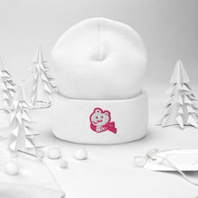 Load image into Gallery viewer, WASU Pink Polar Bear Cuffed Beanie