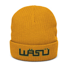 Load image into Gallery viewer, WASU Green Code cuffed beanie