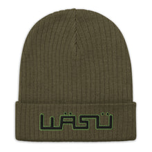 Load image into Gallery viewer, WASU Green Code cuffed beanie