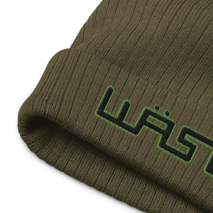 WASU Green Code cuffed beanie